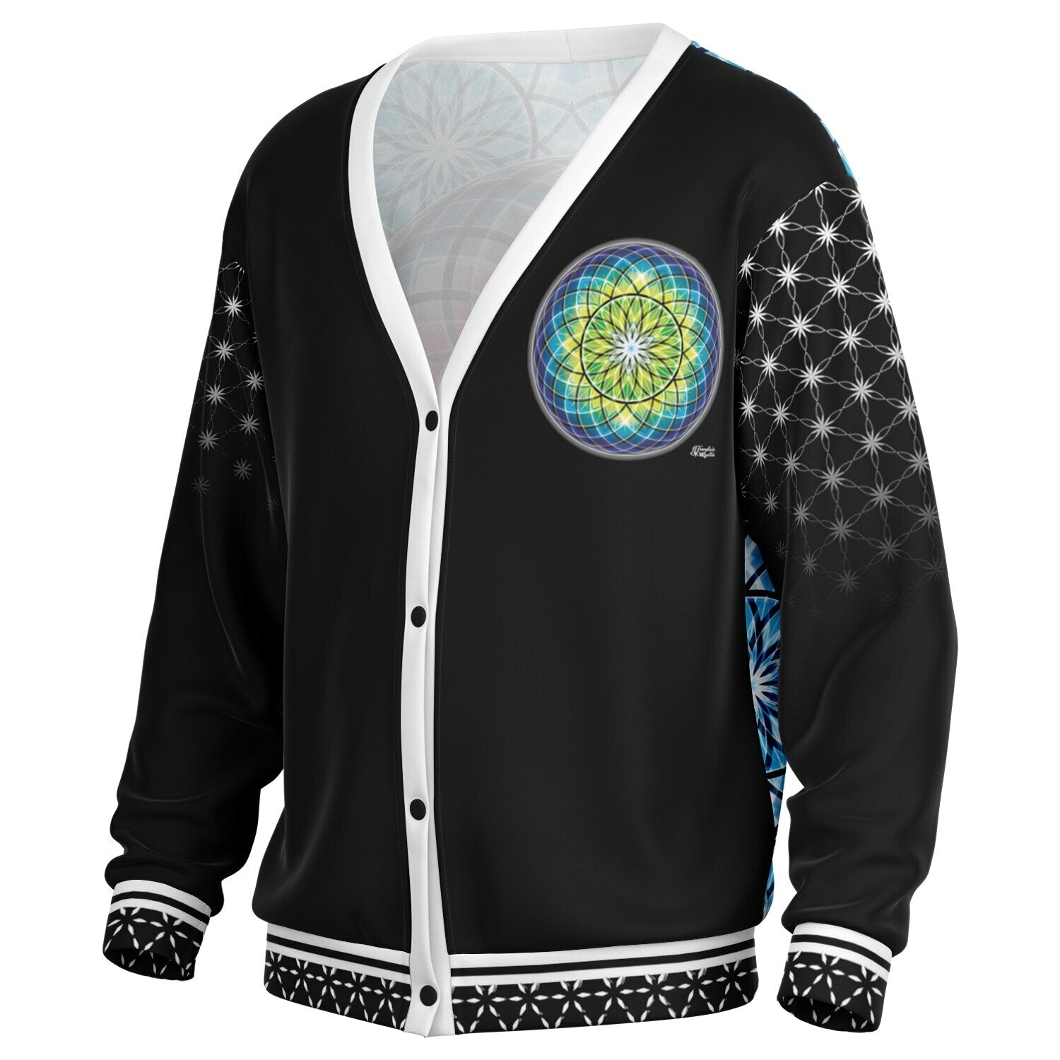 NTrendSic Mystic Cardigan – Sacred Geometry Mandala AOP Streetwear Sweater