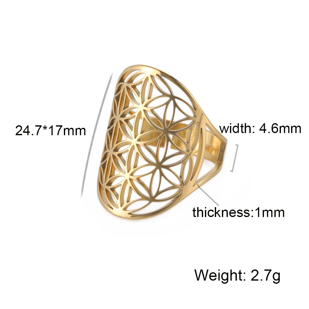 Sacred Geometry Ring –  Flower of Life | Metatron’s Cube | and More