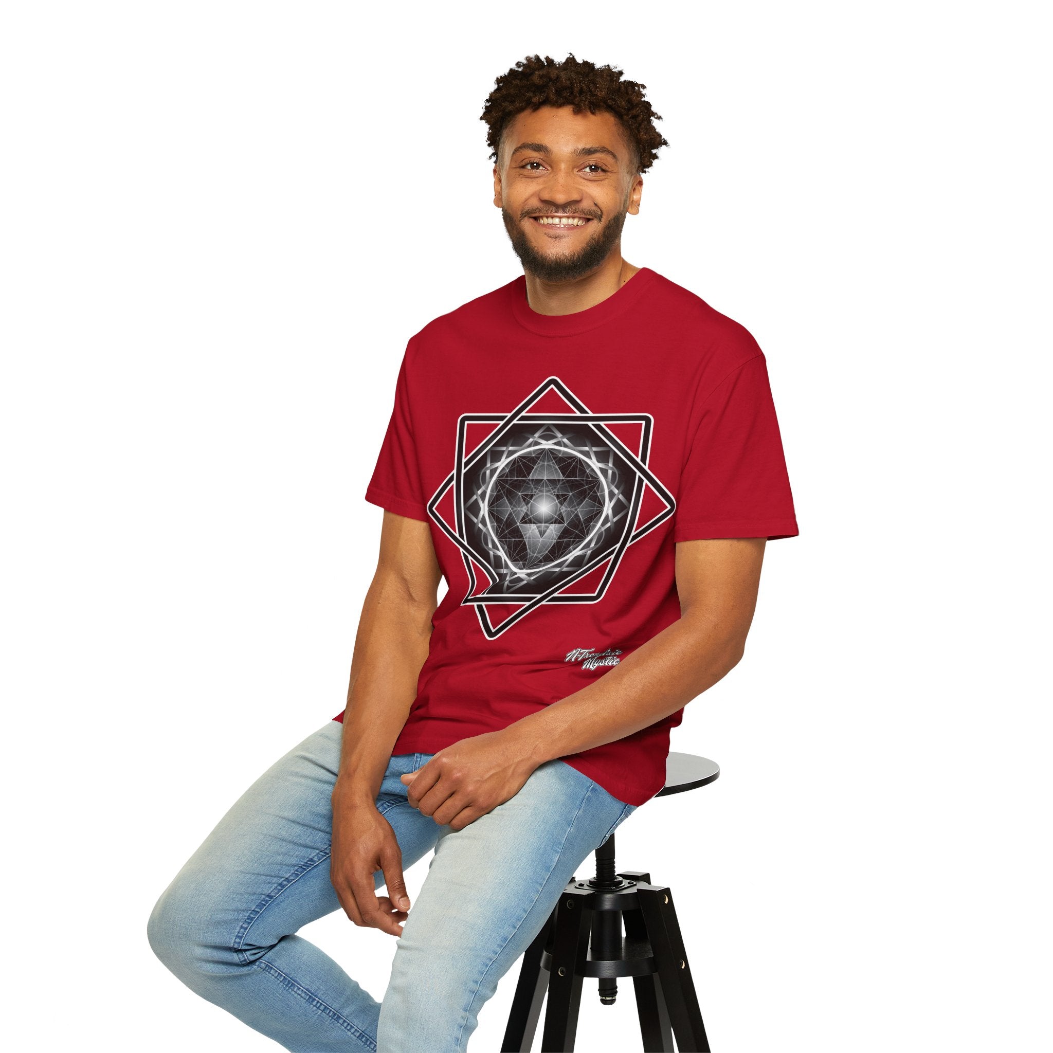Merkaba Energy Tee – Geometric Art Unisex T-Shirt | Sacred Symbol Shirt | Boho Festival Fashion | Gift for Art Lovers