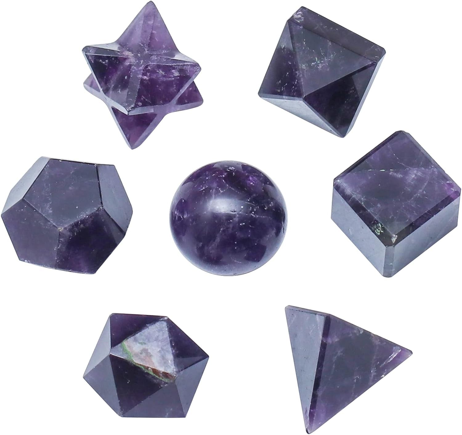 Platonic Solid Sacred Geometry Set for Reiki Healing & Chakra Balancing (15-20mm)