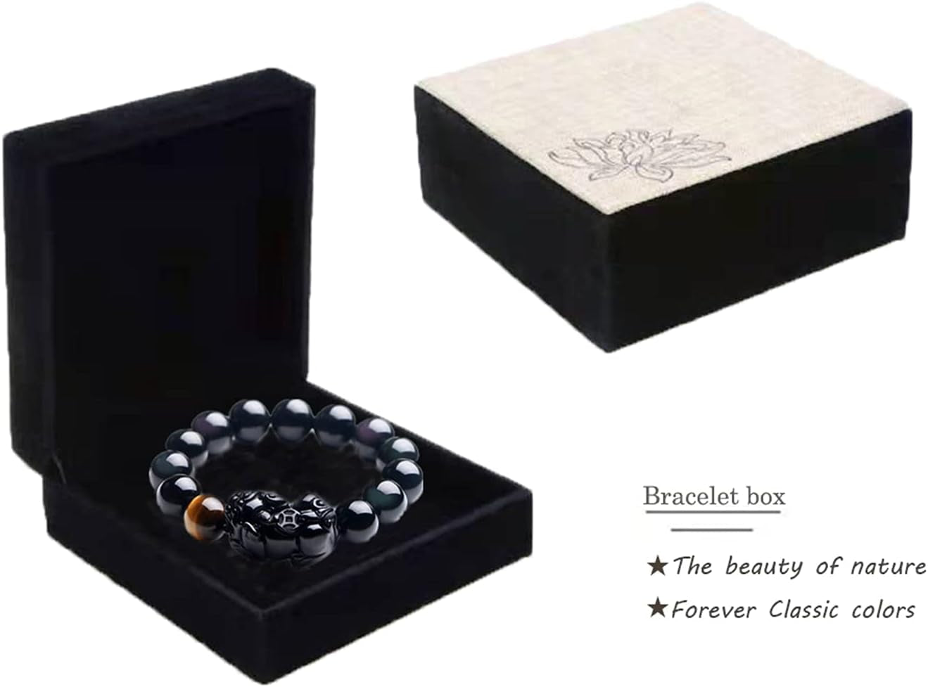 Black Obsidian & Tiger Eye Wealth Bracelet with Pixiu Charm | Feng Shui Protection & Abundance