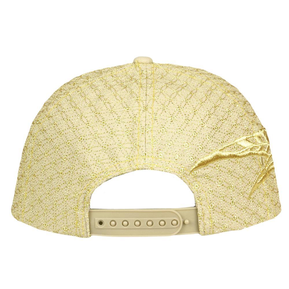 Yellow textured cap on a white background