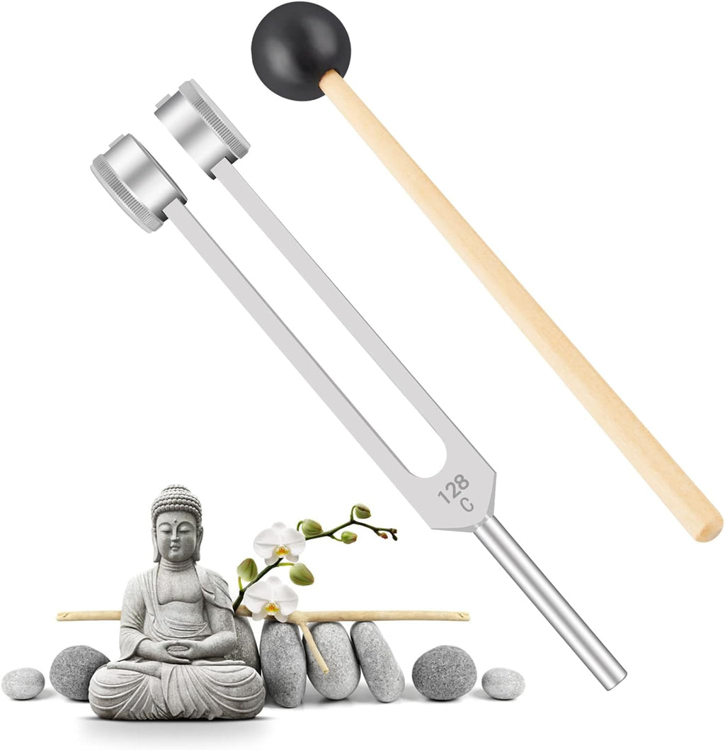 Chakra Tuning Fork Set – Sound Healing Instruments with Mallets, Bases & DNA Activation Frequencies