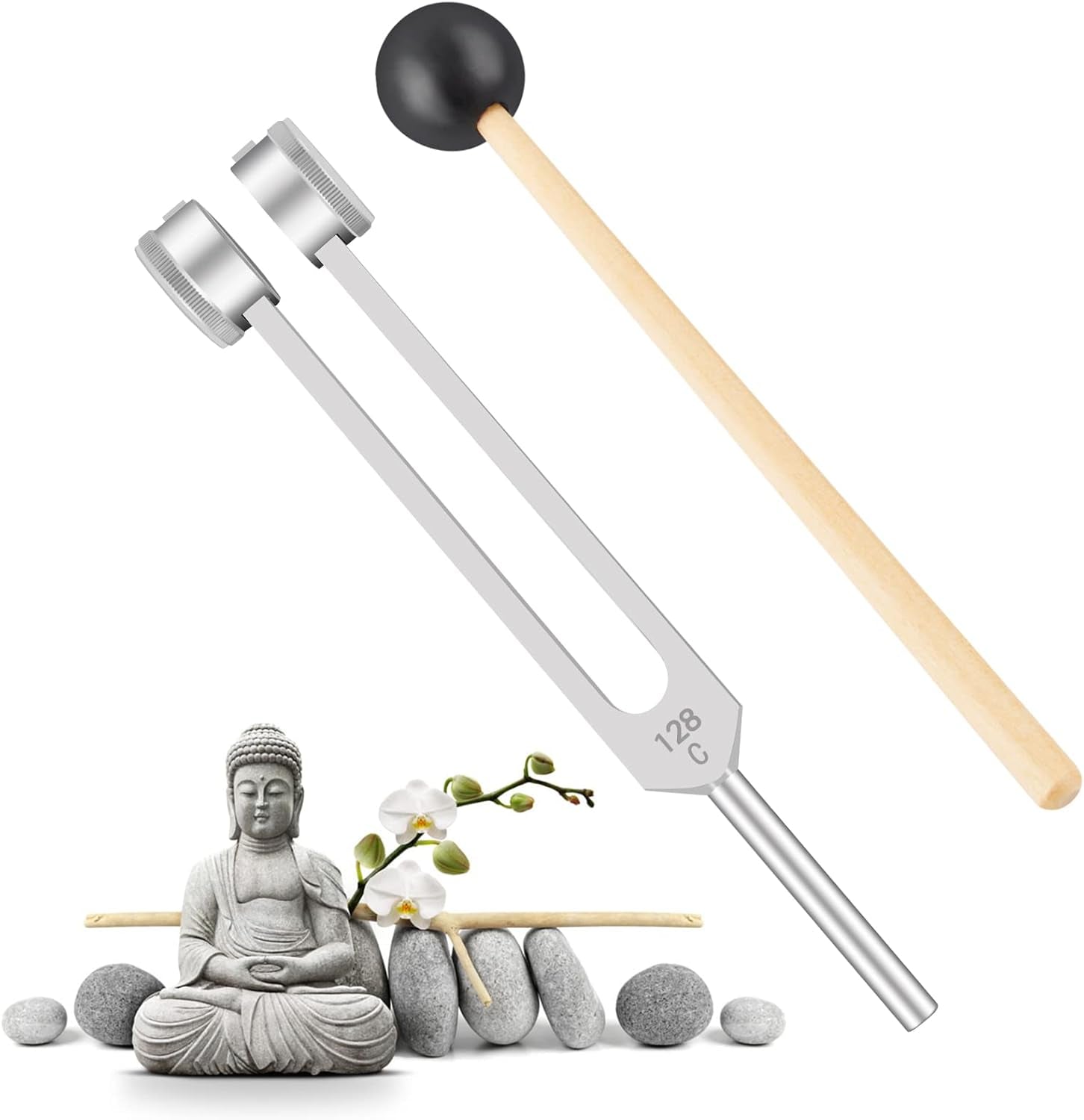 Chakra Tuning Fork Set – Sound Healing Instruments with Mallets, Bases & DNA Activation Frequencies