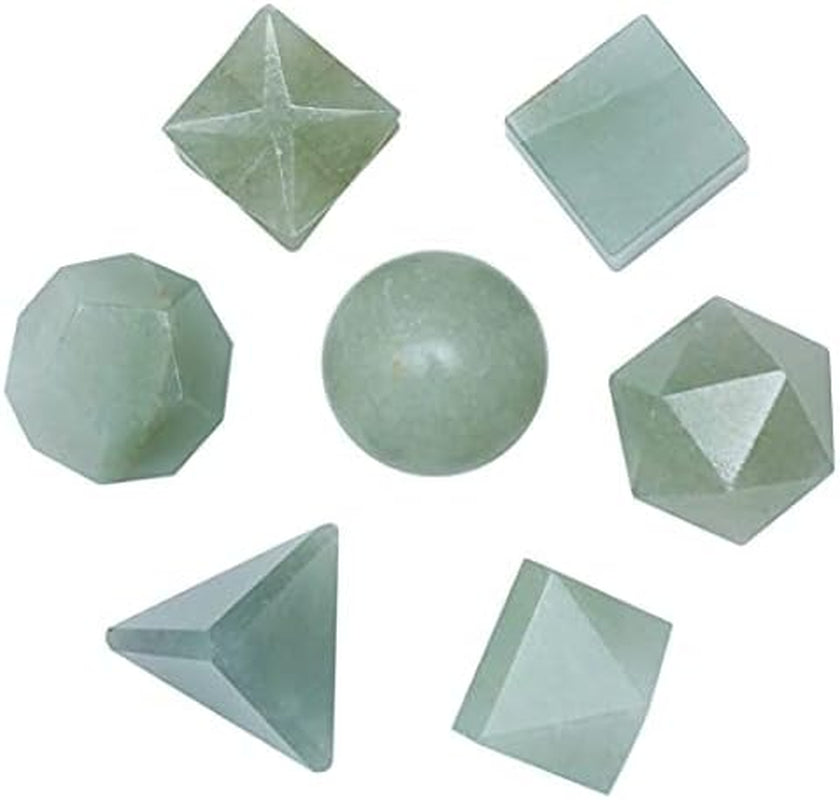 Platonic Solid Sacred Geometry Set for Reiki Healing & Chakra Balancing (15-20mm)