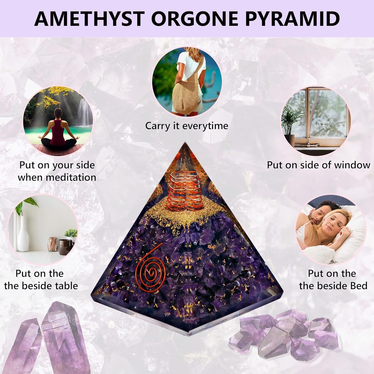 Orgone Pyramid – Handmade Crystal Orgone Generators with Flower of Life