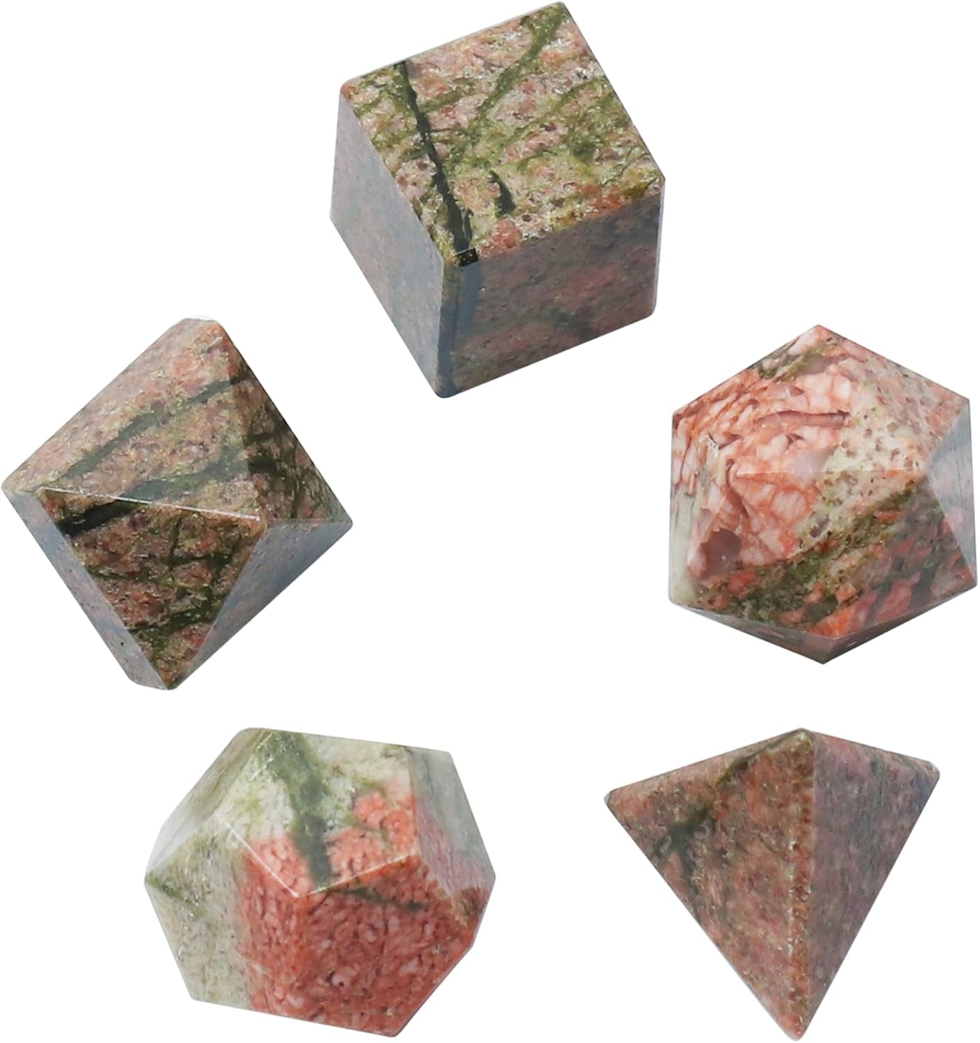 Platonic Solid Sacred Geometry Set for Reiki Healing & Chakra Balancing (15-20mm)