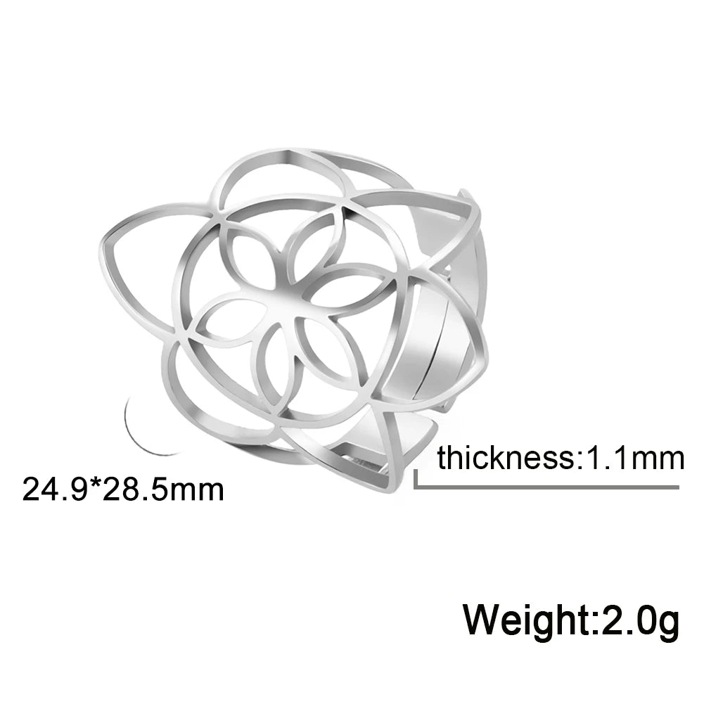 Sacred Geometry Ring –  Flower of Life | Metatron’s Cube | and More