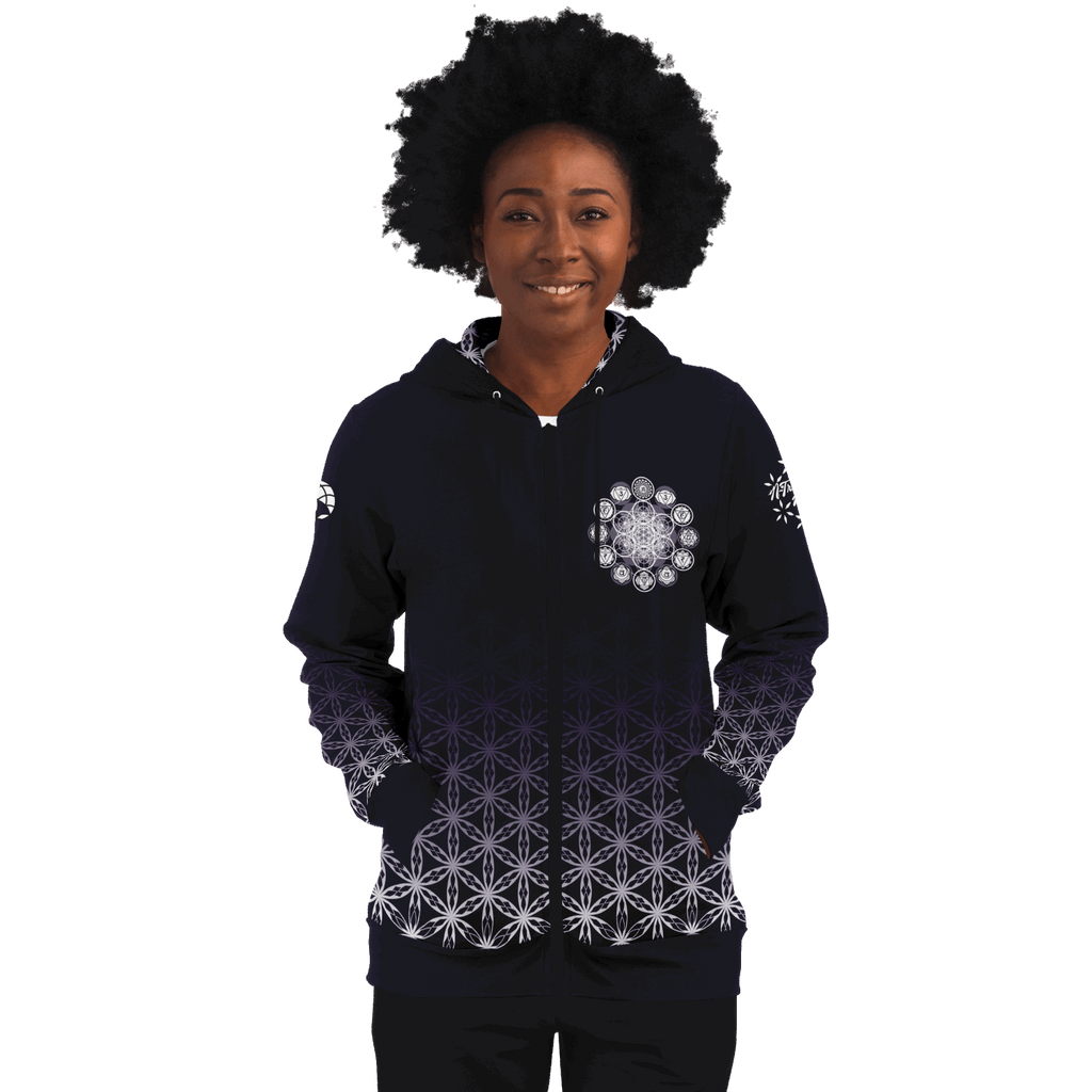 Mystic Euphony - Fashion Zip-Up Hoodie - AOP