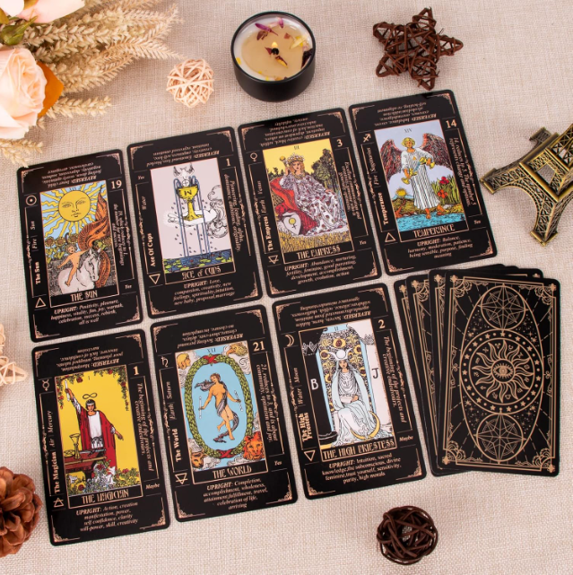Beginner Tarot Deck | Rider–Waite Classic + Guidebook & Velvet Pouch