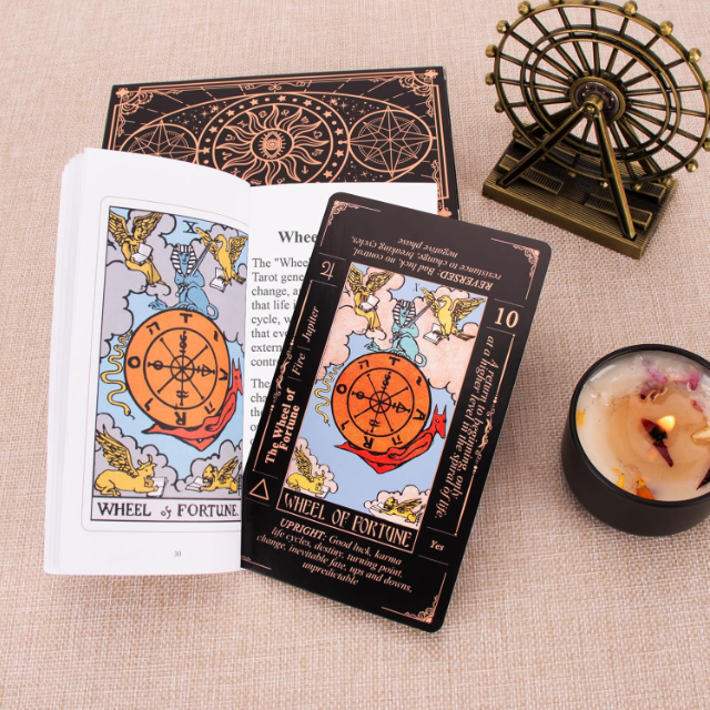 Beginner Tarot Deck | Rider–Waite Classic + Guidebook & Velvet Pouch