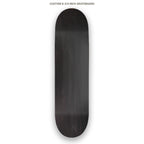 Top of skateboard deck on a white background