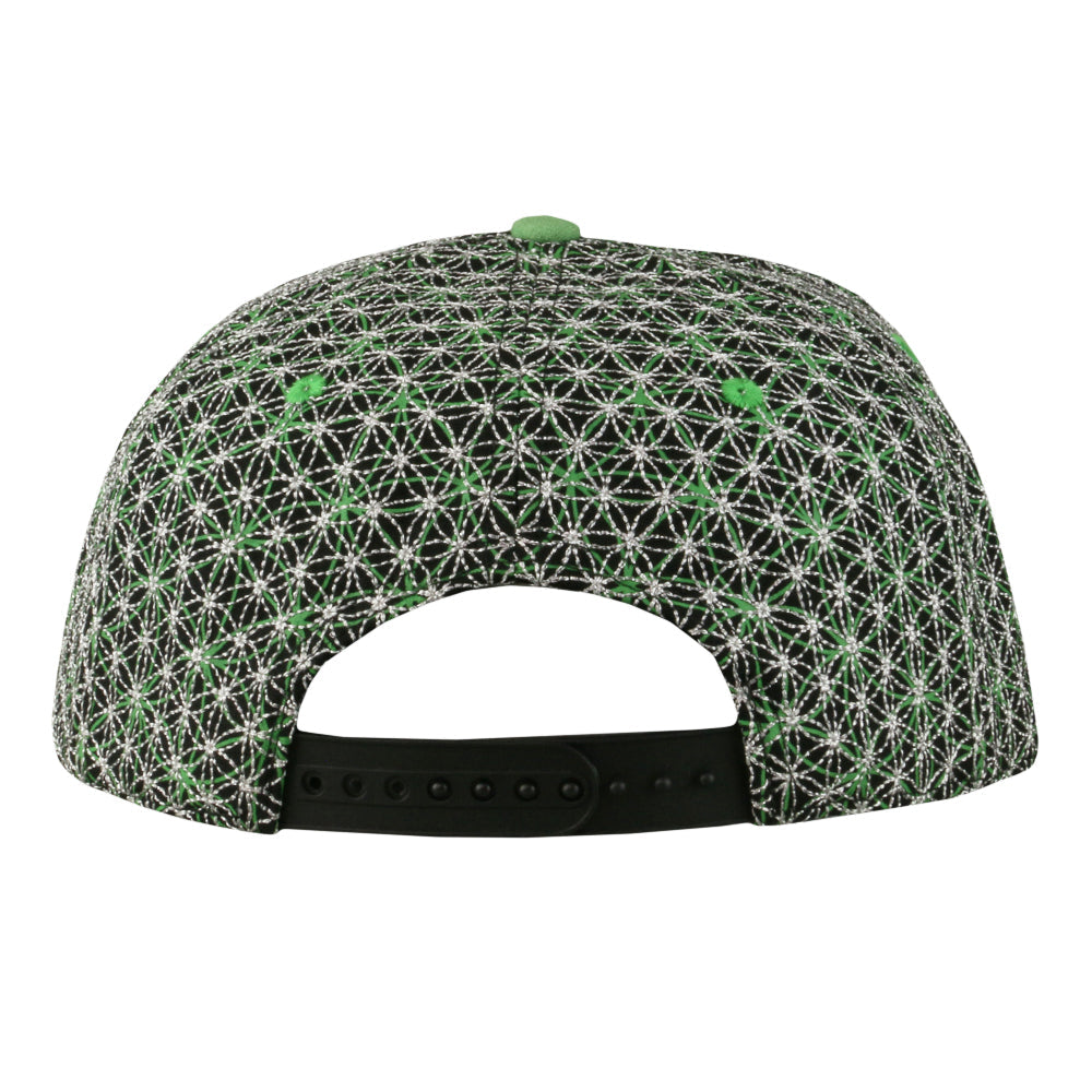 Laser Guided Visions Silver Lime Green Snapback Hat