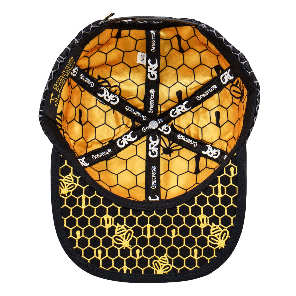 16th Anniversary Honeycomb Black Snapback Hat