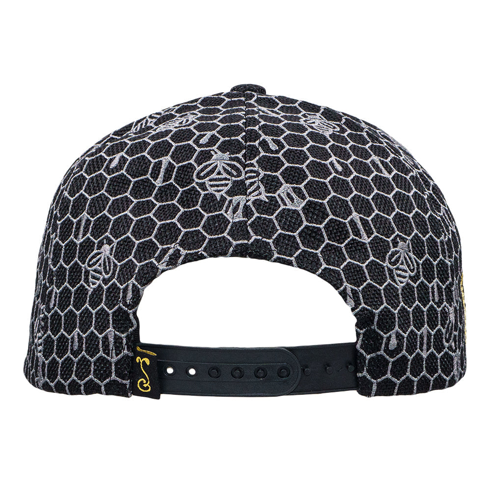 16th Anniversary Honeycomb Black Snapback Hat