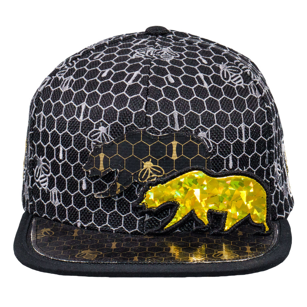 16th Anniversary Honeycomb Black Snapback Hat