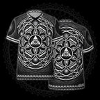 Harmonic Architect sacred geometry jersey front and back black and white all over print unisex sports jersey