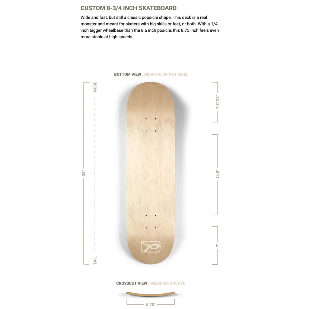 KEYSTONE KNIGHT | Custom Skateboard Deck (8.75")