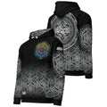 Keystone Matrix Hoodie featuring sacred geometry, mandala detailing, and a central Keystone sigil in full all-over print.