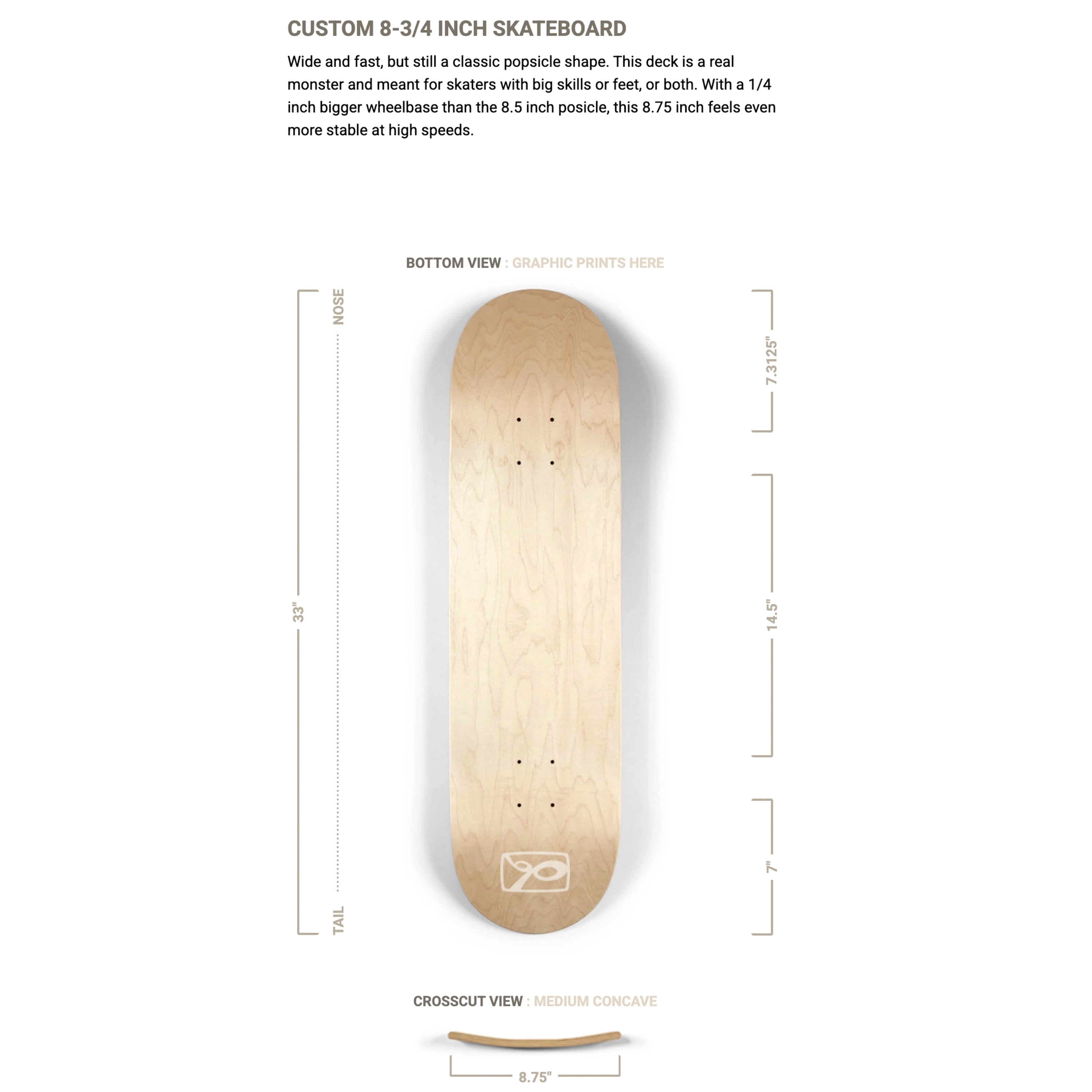 PLANTED | Axis | NTrendSic Mystic Custom Skate Deck