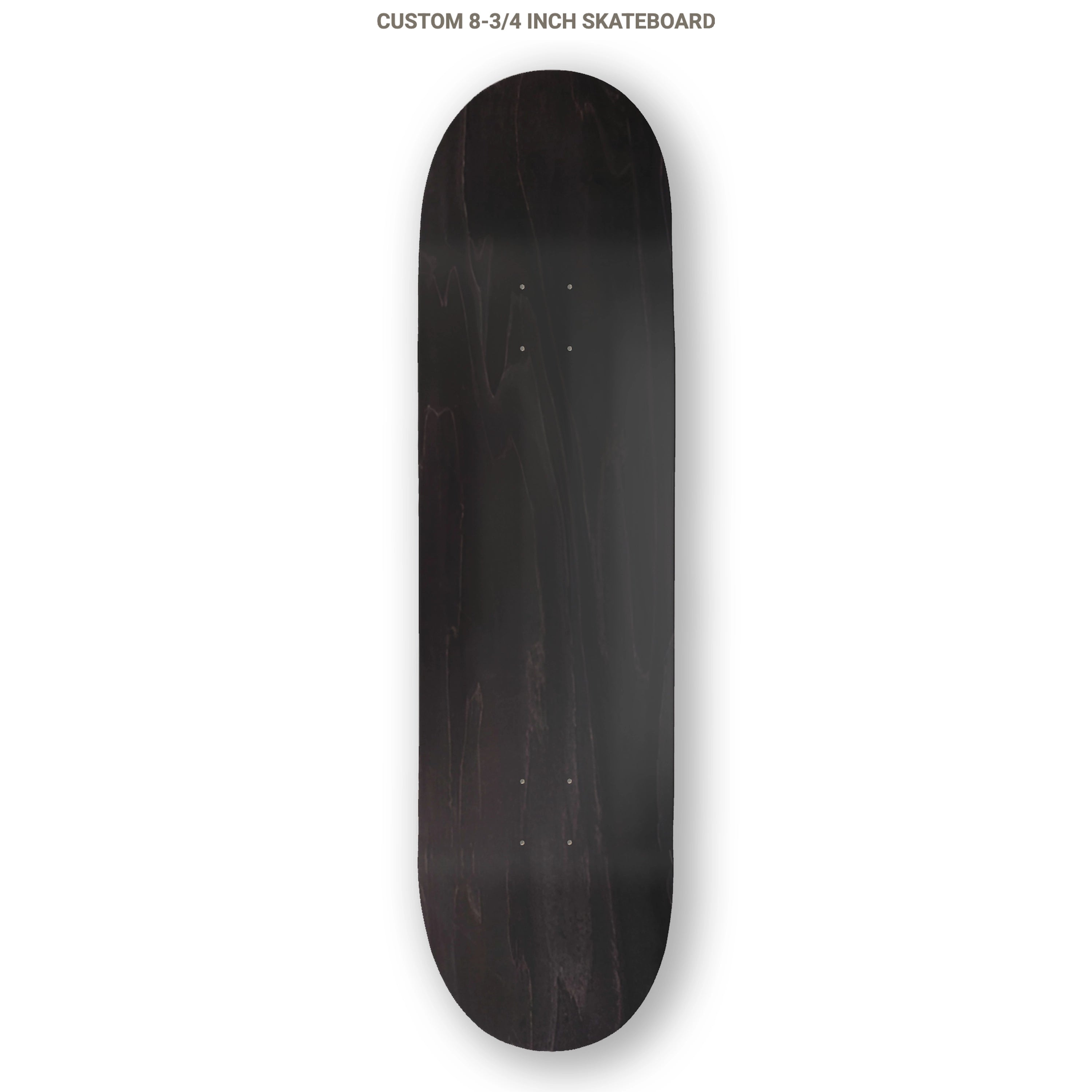Top of skateboard deck on a white background