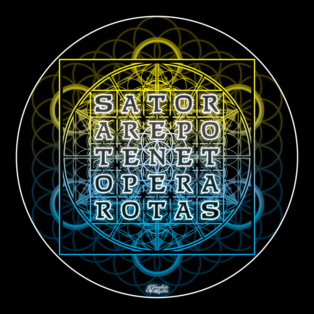 Men’s SATOR Cipher AOP Cotton Tee | NTrendSic Mystic Custom T-Shirt