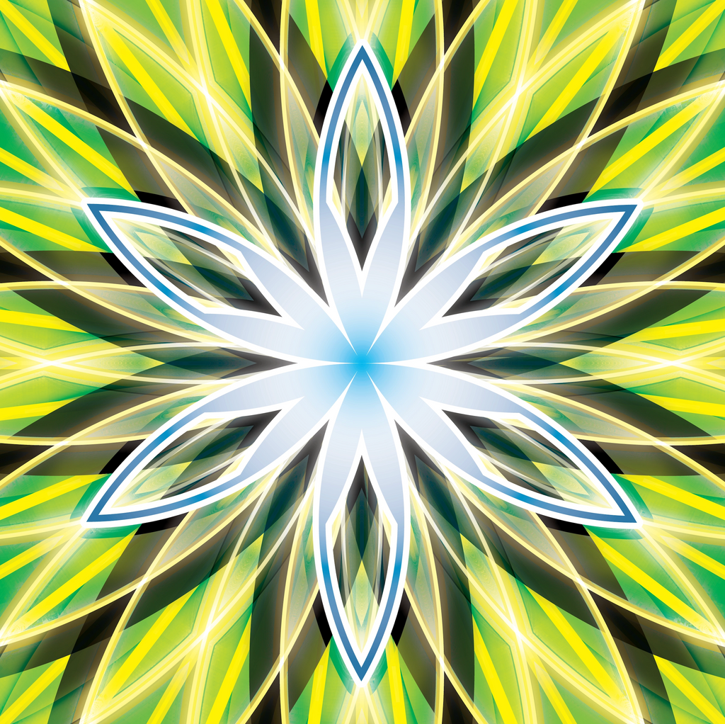 Golden Green Orb – Sacred Geometry - Wood Framed Mandala - Wall Tapestry - Home Decor - Perfect Gift
