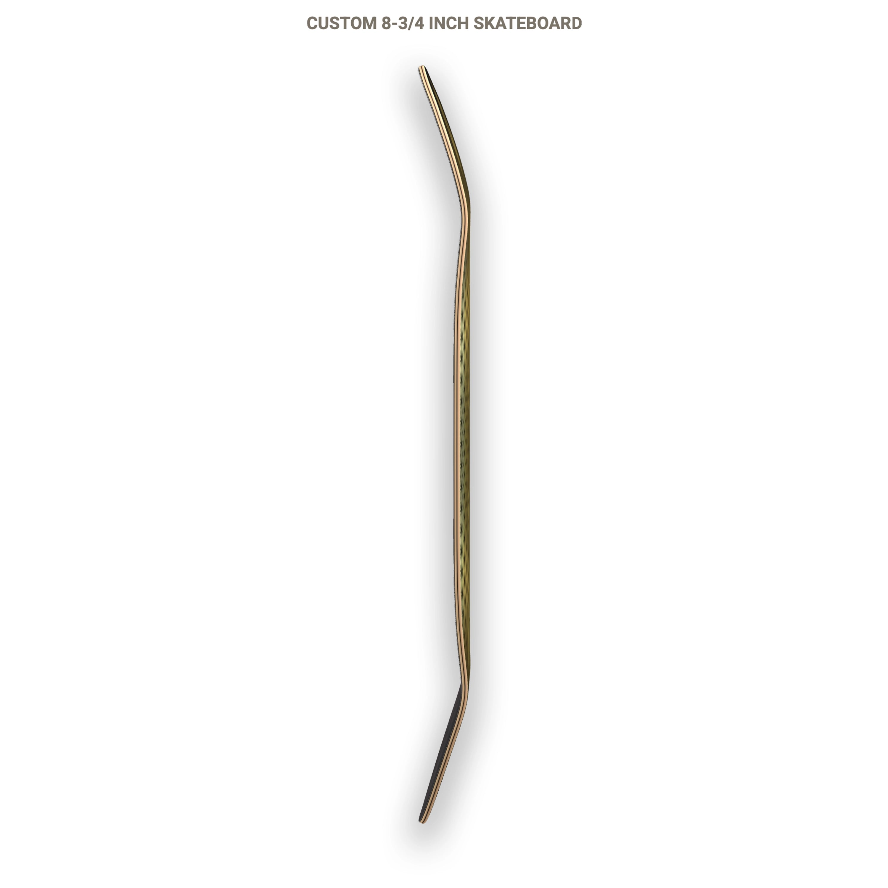 The Armory gold foil sacred geometry skateboard deck with repeating Flower of Life pattern on 7-ply Canadian maple, designed by NTrendSic Mystic.