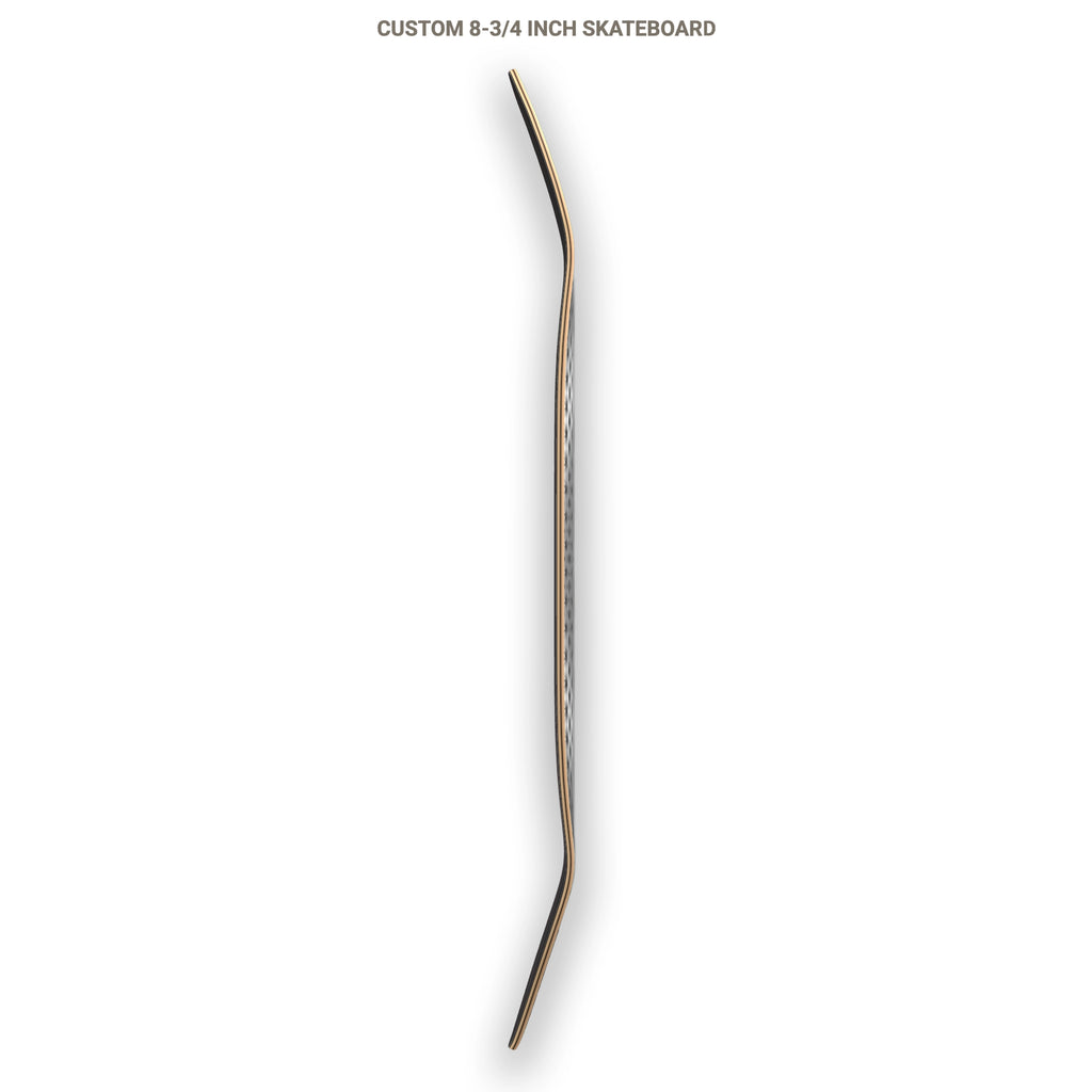 The Armory monochrome sacred geometry skateboard deck with repeating Flower of Life pattern on 7-ply Canadian maple, designed by NTrendSic Mystic.