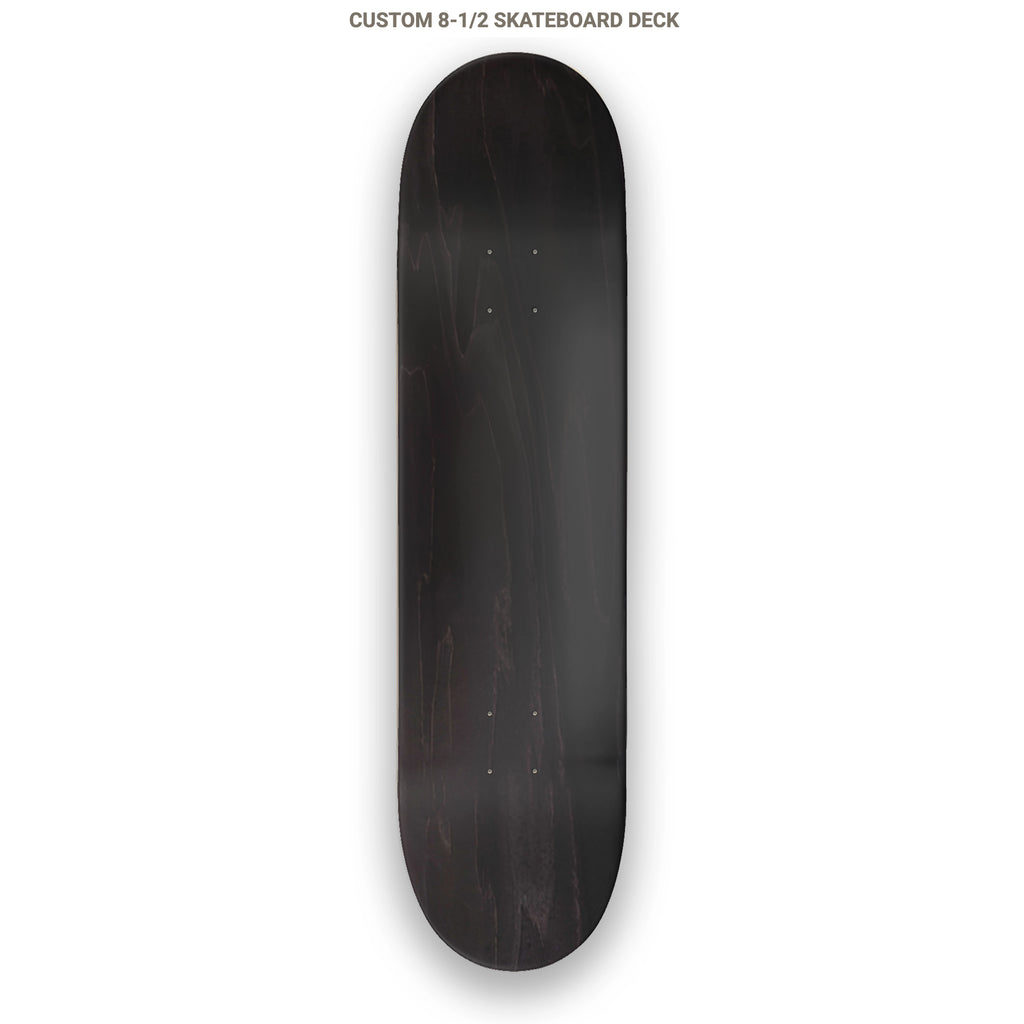 Top skateboard deck on a white background