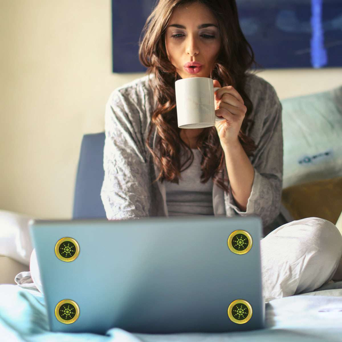Quantum anti Radiation Shield 5G EMF Protection - Phones Laptops - 6 Stickers