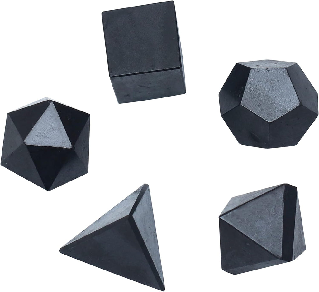 Platonic Solid Sacred Geometry Set for Reiki Healing & Chakra Balancing (15-20mm)