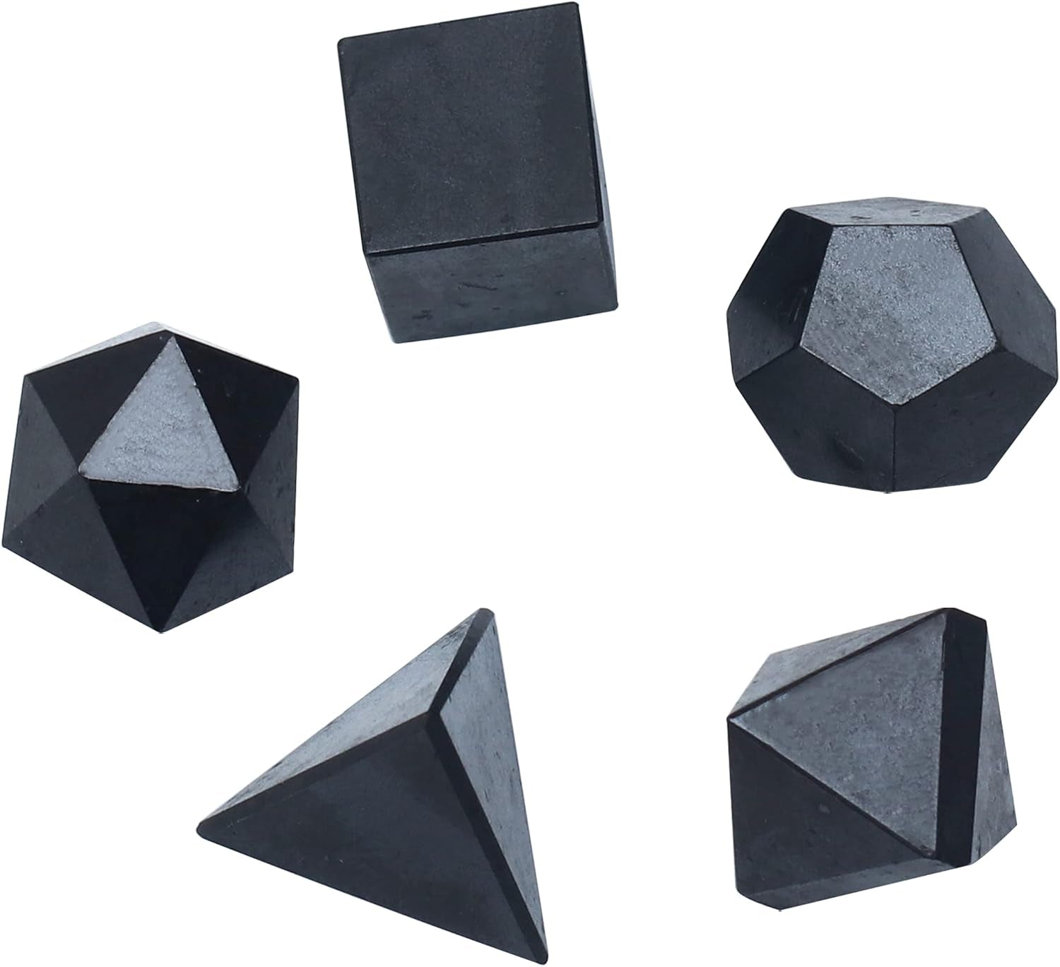 Platonic Solid Sacred Geometry Set for Reiki Healing & Chakra Balancing (15-20mm)