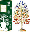 7 Chakra Tree of Life - Crystal Tree for Positive - Gemstone Tree - Seven Chakra Tree Spiritual Wisdom Feng Shui Tree Decor - Handmade - Healing Tree - Attract Good Luck & Charm Gift