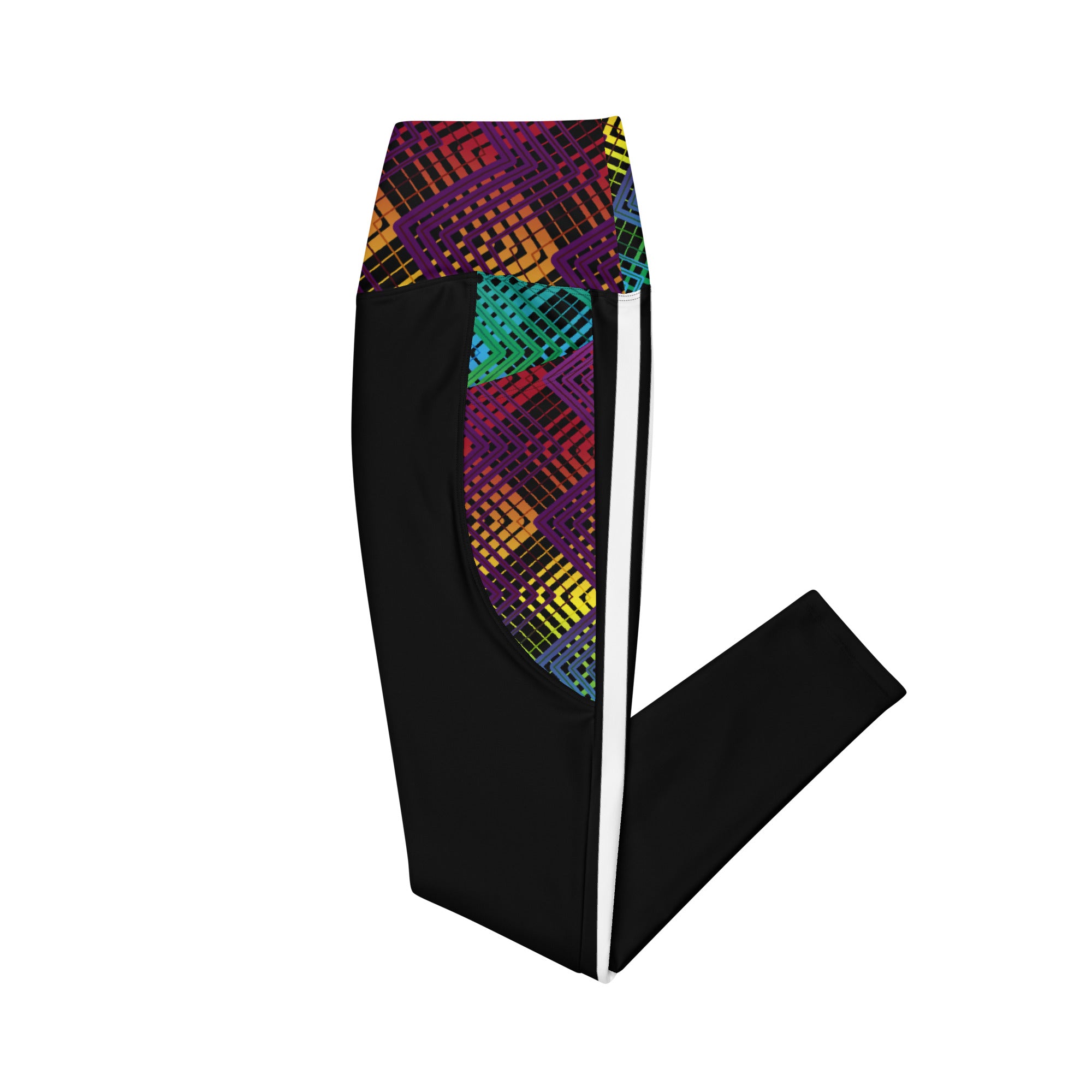 Ziggy Stripes | Crossover Leggings with Pockets