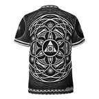 Black and white geometric t-shirt design