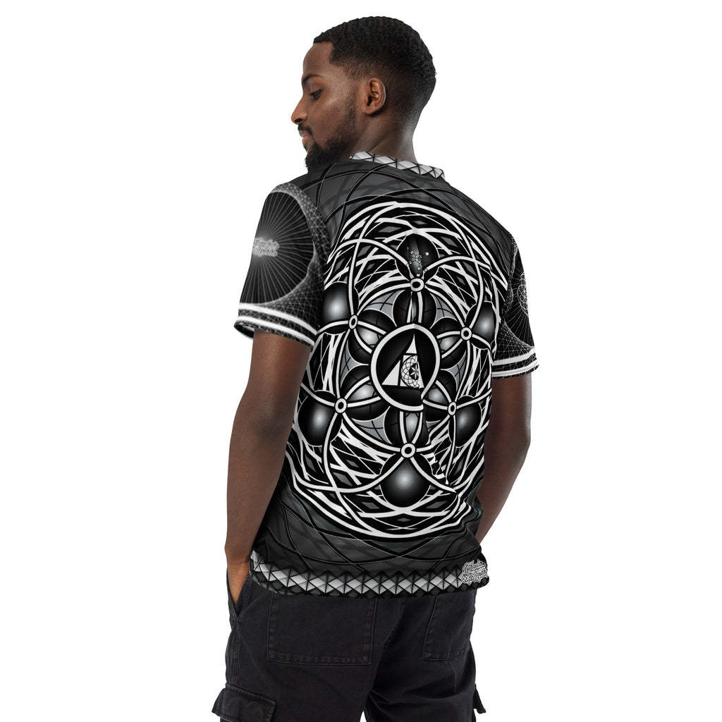 Black and white geometric t-shirt design