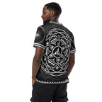Black and white geometric t-shirt design