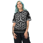 Black and white geometric t-shirt design