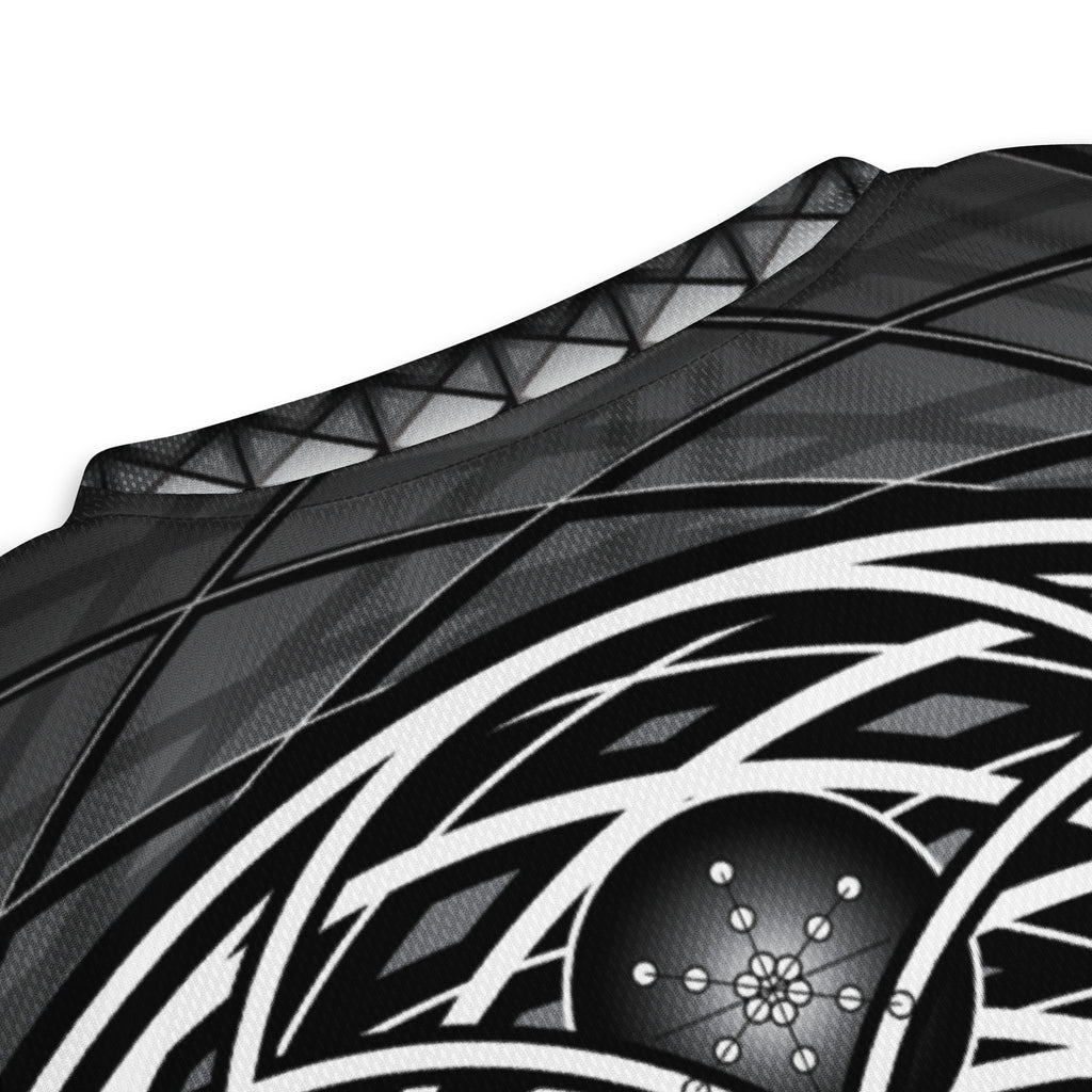 Black and white geometric t-shirt design