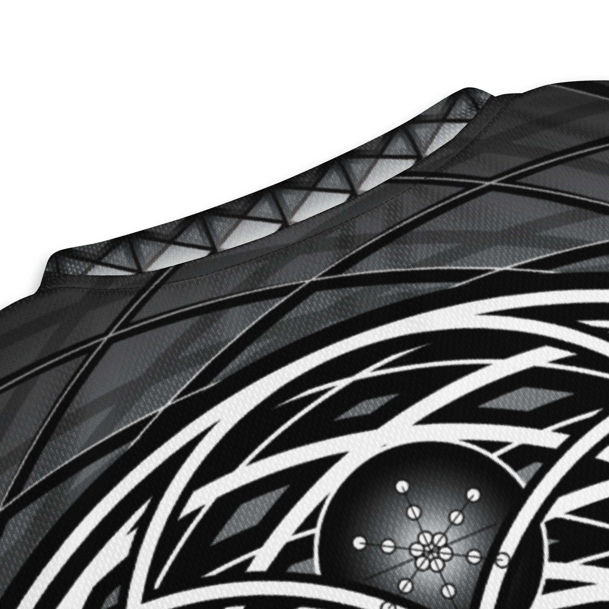 Black and white geometric t-shirt design