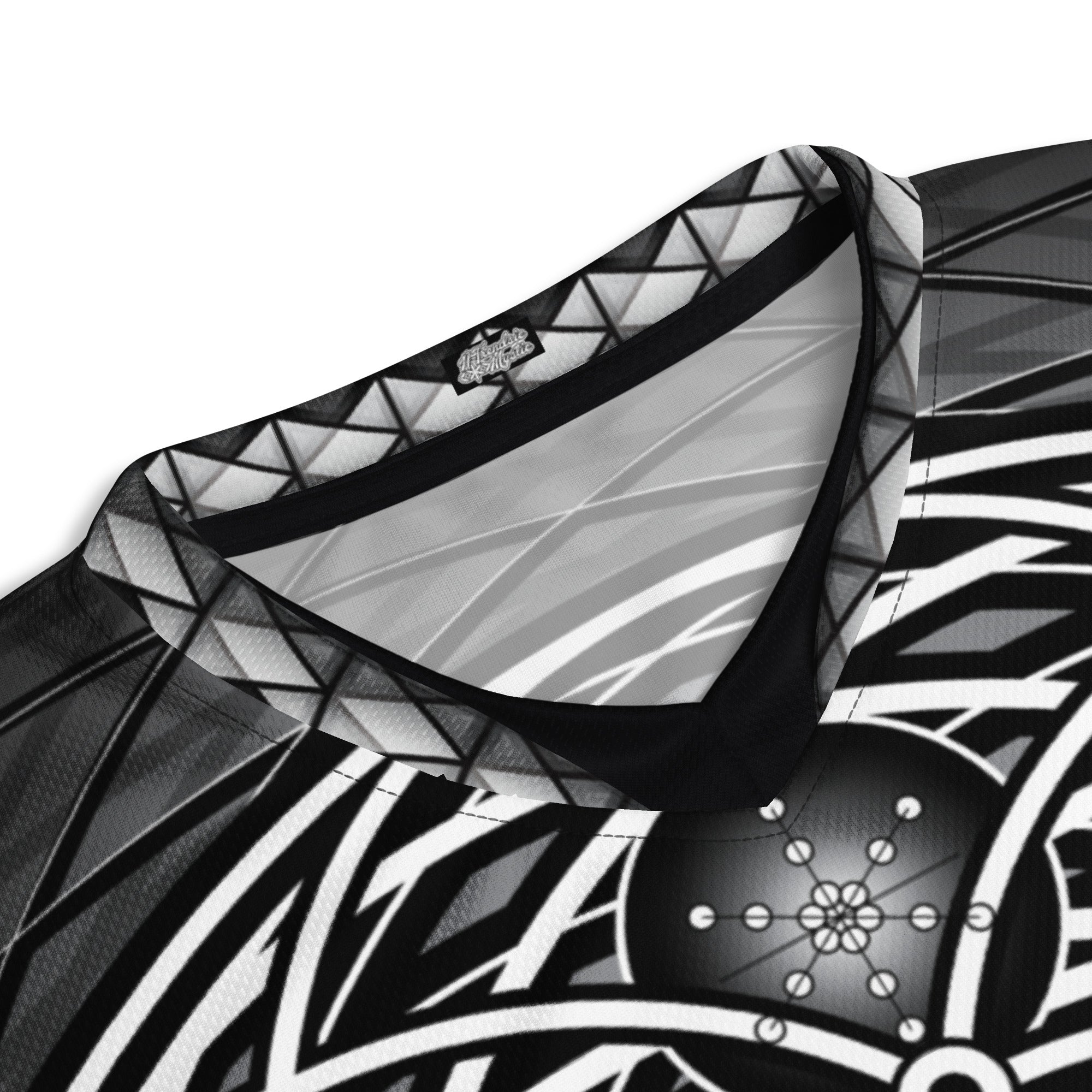 Black and white geometric t-shirt design
