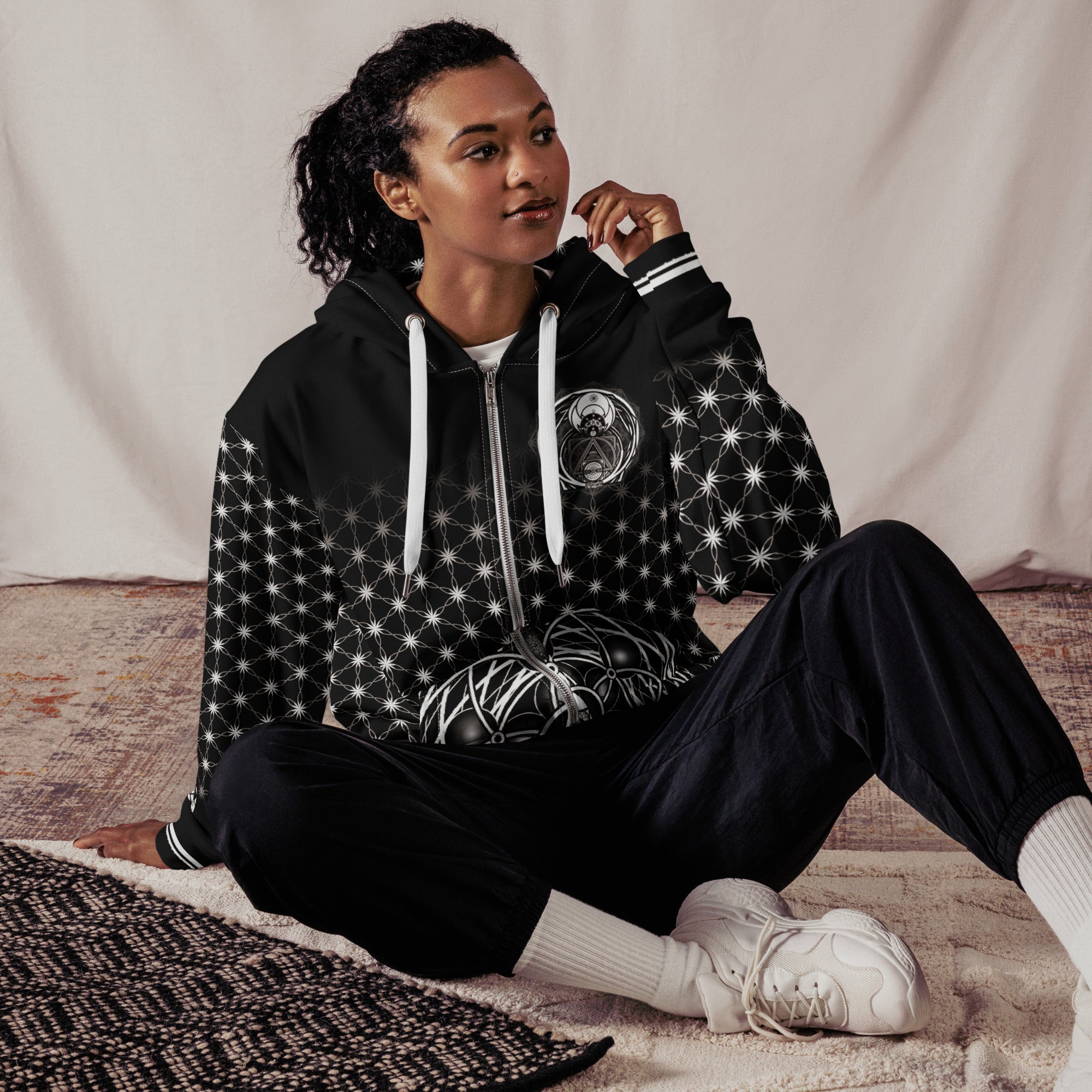 Essence of the All Unisex Zip Hoodie | Sacred Geometry & Cosmic Vision