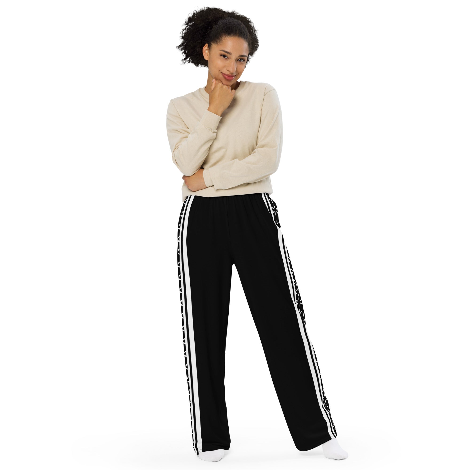 Mystic Stripes | All-Over Print Unisex Wide-Leg Pants