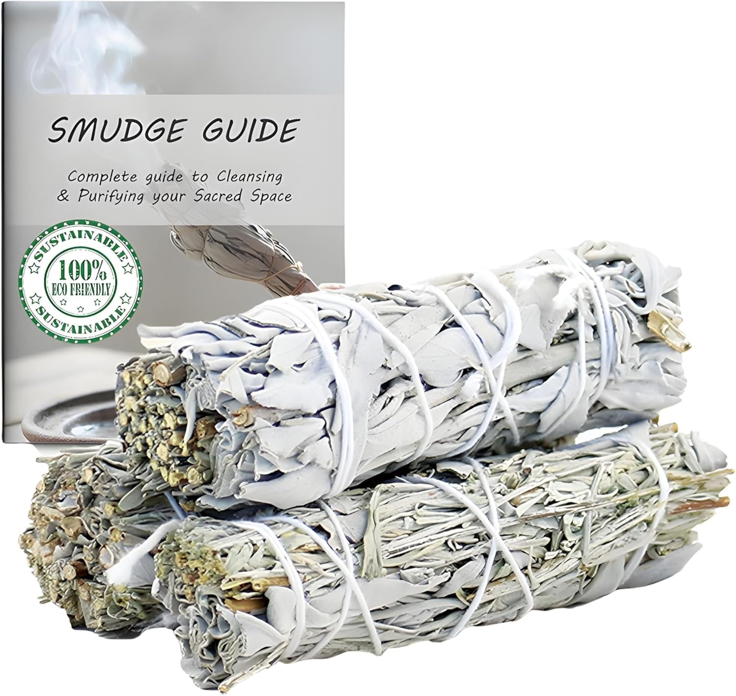 White Sage & Cedar Smudge Stick Bundle – 3 Pack | Sacred Botanical Blends for Ritual, Cleansing & Ceremony