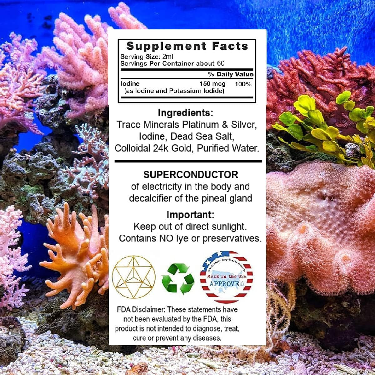 Ormus Ocean Nectar Monoatomic Gold + Iodine | Pineal Gland Detox | Mental Clarity
