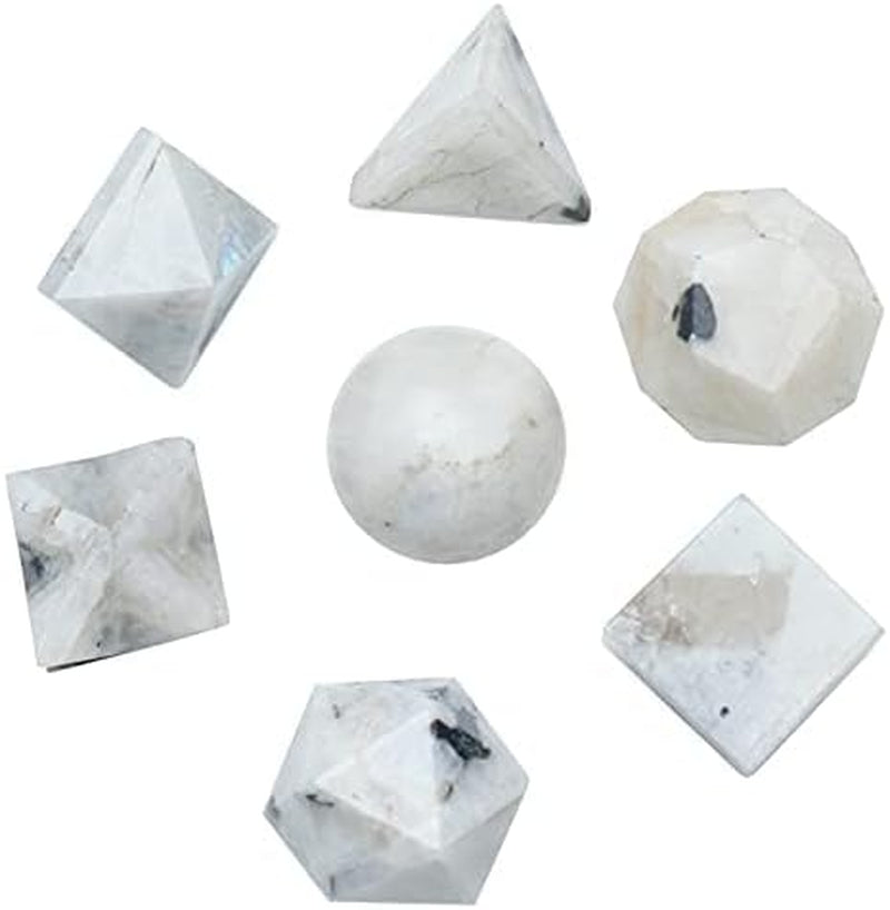 Platonic Solid Sacred Geometry Set for Reiki Healing & Chakra Balancing (15-20mm)