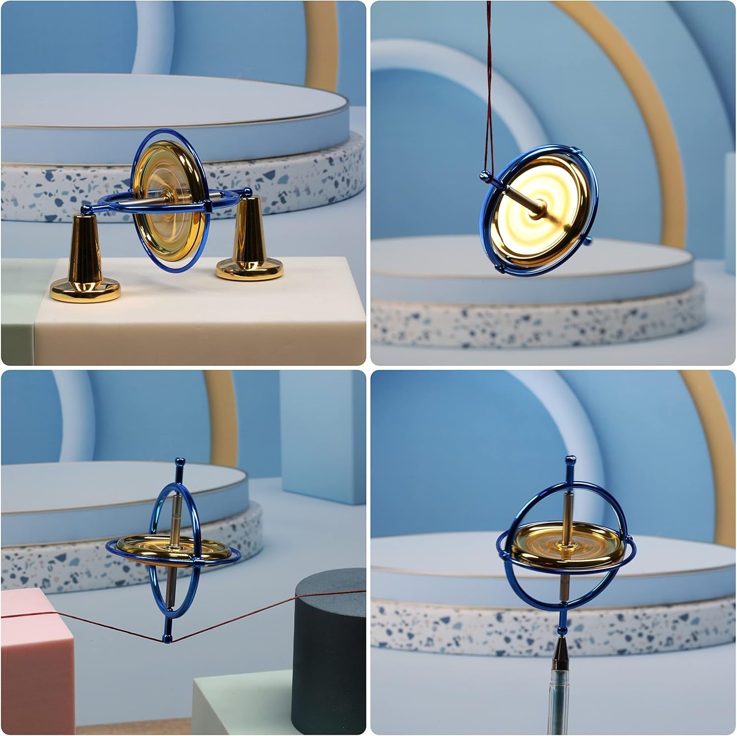 Precision Gyroscope Metal Anti-Gravity Spinning Top Balance Toy Educational Gift AG002