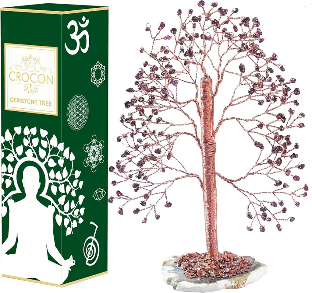 7 Chakra Tree of Life - Crystal Tree for Positive - Gemstone Tree - Seven Chakra Tree Spiritual Wisdom Feng Shui Tree Decor - Handmade - Healing Tree - Attract Good Luck & Charm Gift