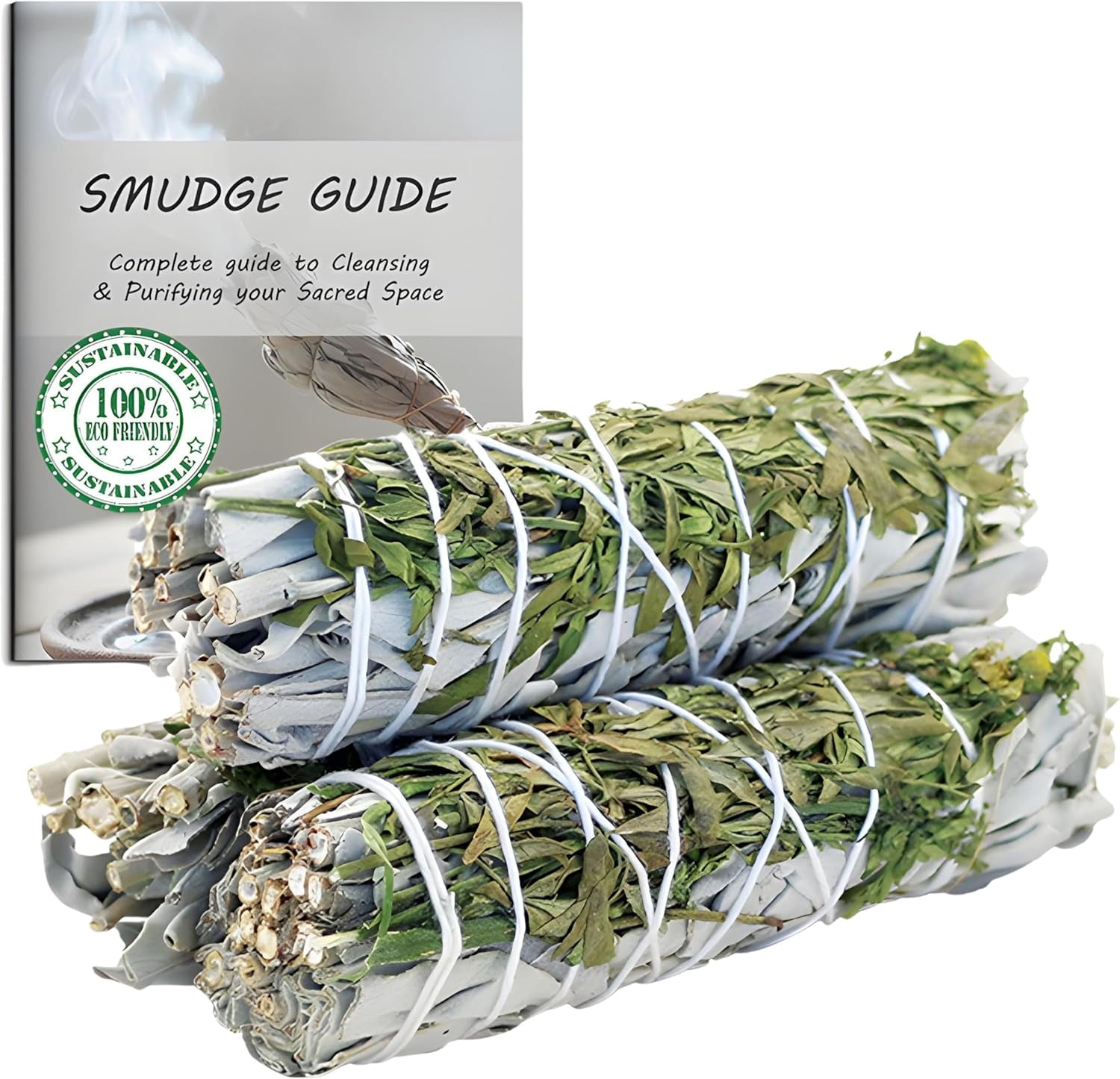 White Sage & Cedar Smudge Stick Bundle – 3 Pack | Sacred Botanical Blends for Ritual, Cleansing & Ceremony